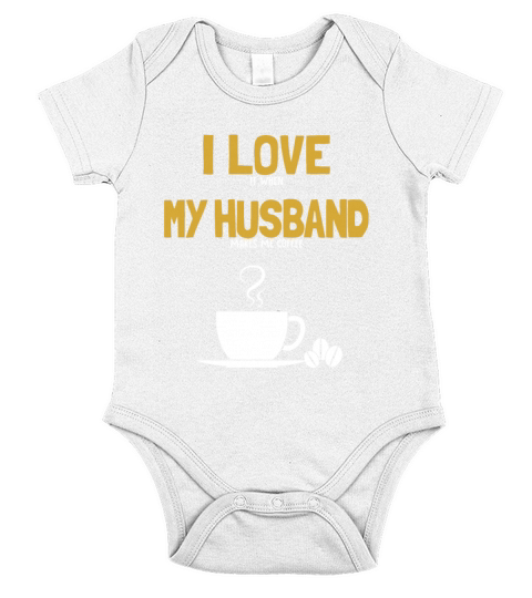 I love my Husband Coffee Queen Latte Art Barista Short Sleeve Baby One-Piece