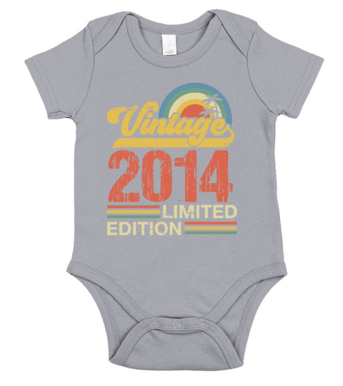 Retro Vintage 2014 Limited Edition Short Sleeve Baby One-Piece