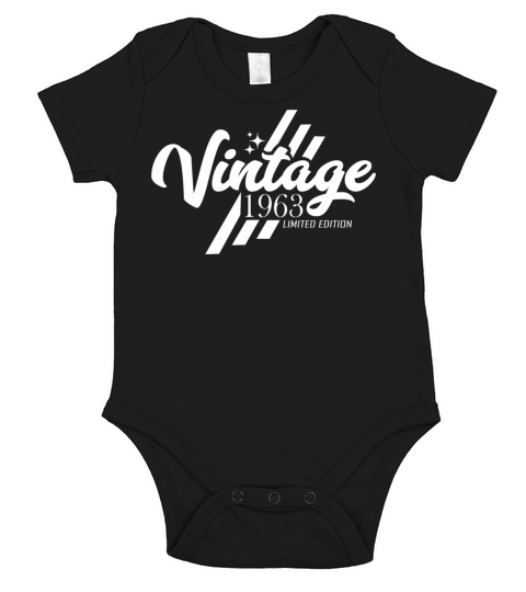 Vintage 1963 Birthday Vintage Sayings Short Sleeve Baby One-Piece