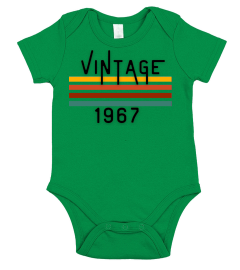 Vintage 1967 50th Birthday Fiftieth Gift Short Sleeve Baby One-Piece