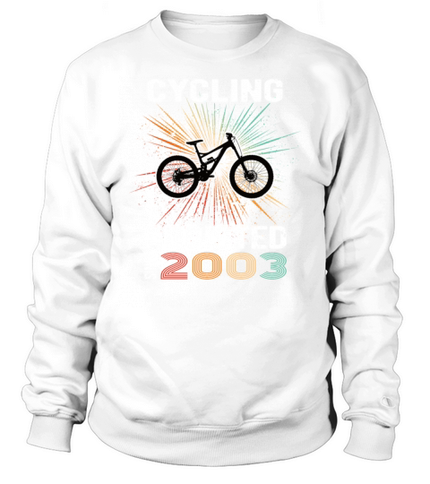 20 birthday 2003 vintage retro bicycle cyclist Sweatshirt Unisex