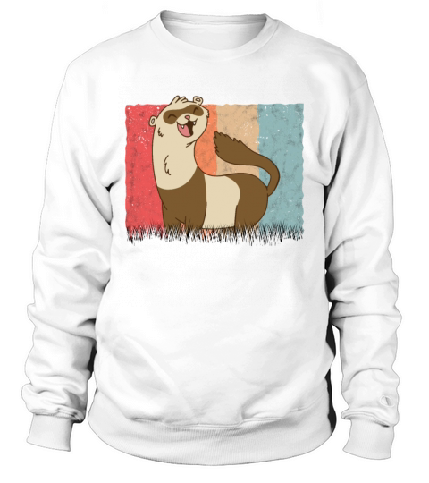Ferret Retro Weasel Vintage Sweatshirt Unisex