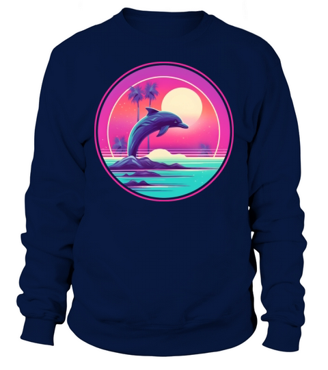 Vintage 80s 90s Style for Dolphin Lovers Sweatshirt Unisex