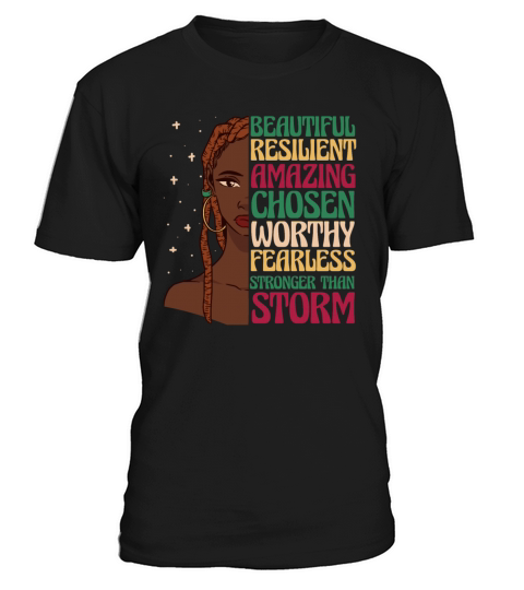African American Afro Heritage Girl Quote T-Shirt Unisex
