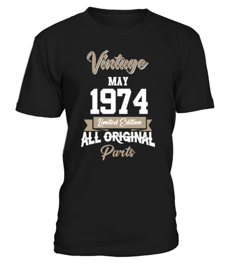 May 1974 Vintage Birthday Present T-Shirt Unisex