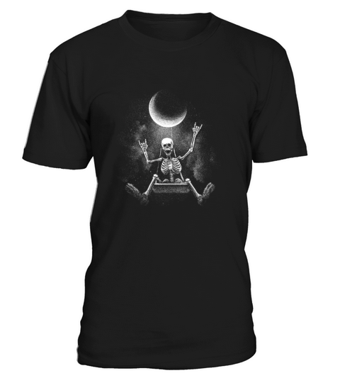 Skeleton Swinging Moon T-Shirt Unisex