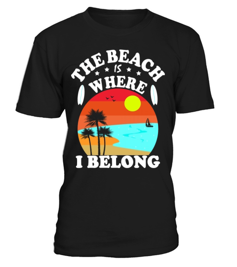 The Beach Is Where I Belong Vintage Christmas T-Shirt Unisex