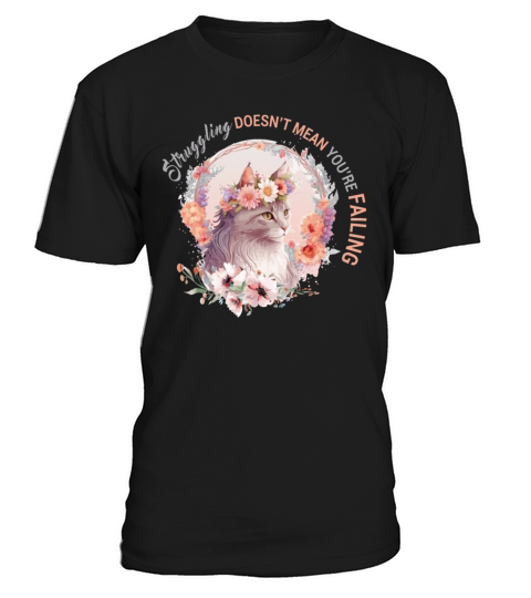 Turkish Angora Cat Breed Flower Crown Positive Aff T-Shirt Unisex