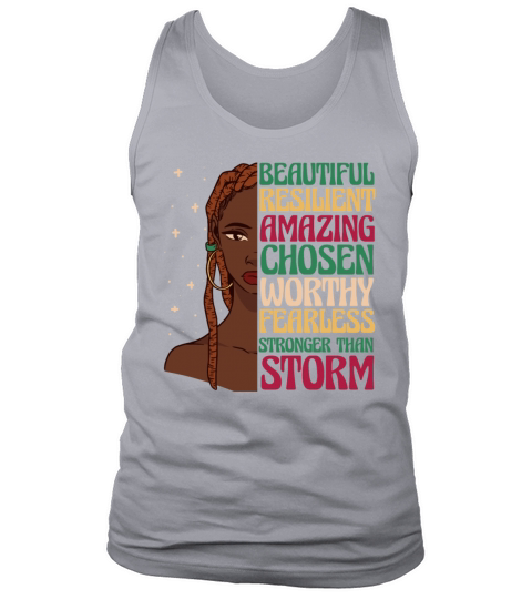 African American Afro Heritage Girl Quote Tank Top Unisex
