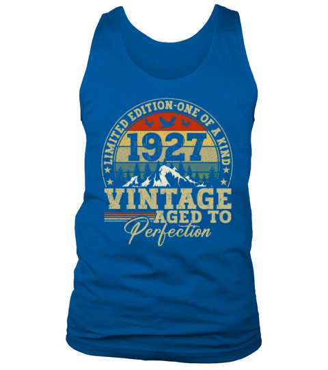 Vintage Birthday Original Gift Idea 1927 Tank Top Unisex