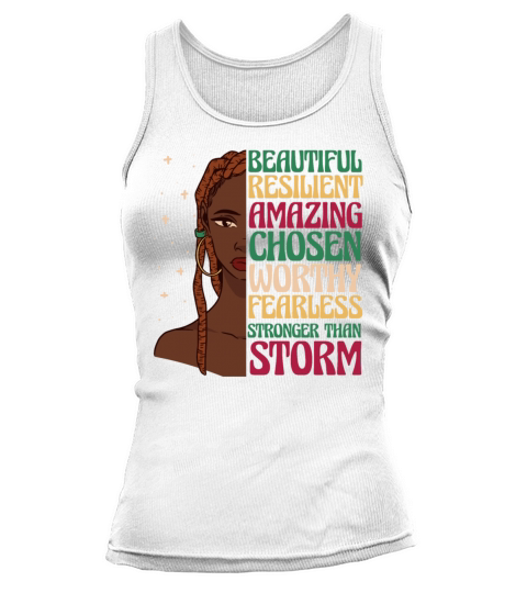 African American Afro Heritage Girl Quote Tank top Woman