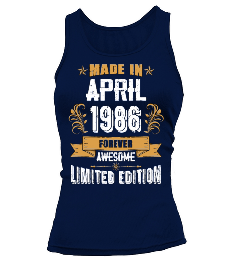 April 1986 Vintage Birthday Present Tank top Woman