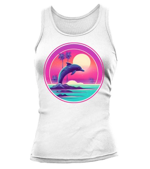 Vintage 80s 90s Style for Dolphin Lovers Tank top Woman