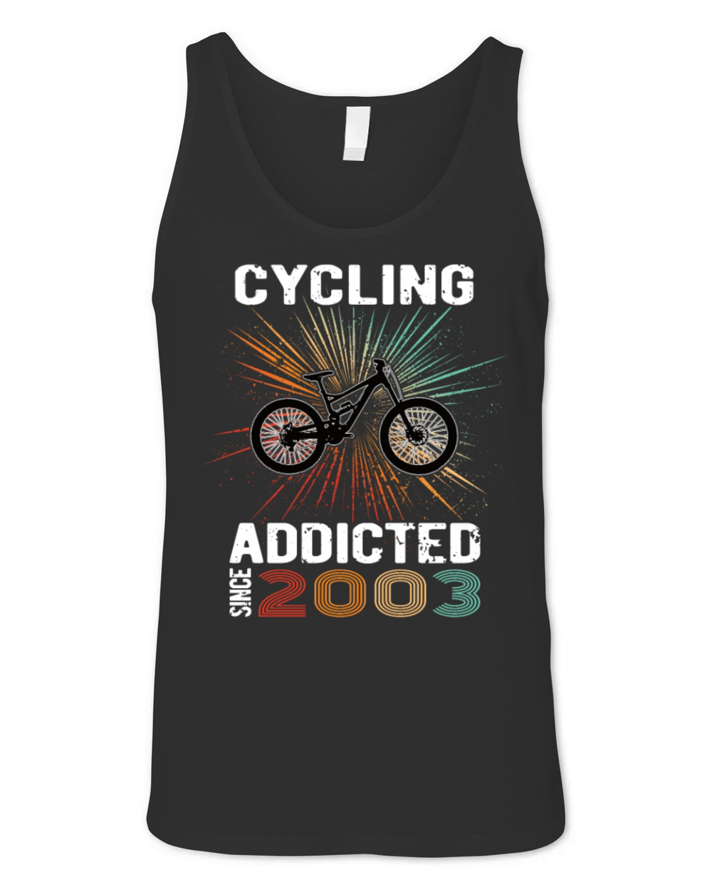 20 birthday 2003 vintage retro bicycle cyclist Unisex Jersey Tank