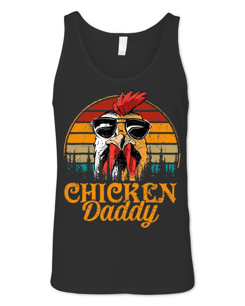 Chicken Daddy Vintage Poultry Farmer Funny Father Unisex Jersey Tank