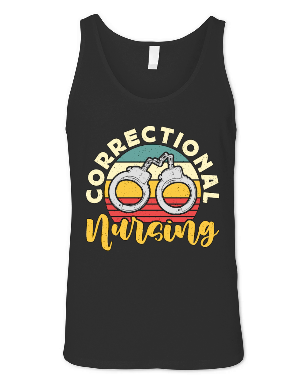 Correctional Nursing Retro Medicine Prison Nurse Unisex Jersey Tank