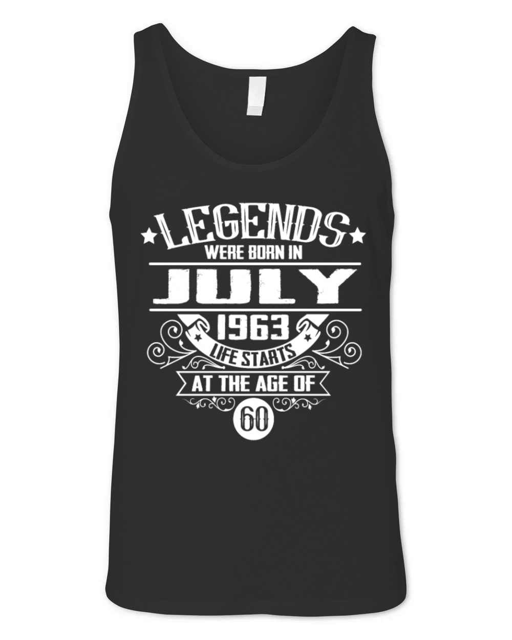 Legends Were Born in July 1963 Unisex Jersey Tank