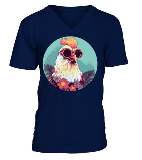 80s 90s Chicken Lovers Vintage V-Neck T-shirt