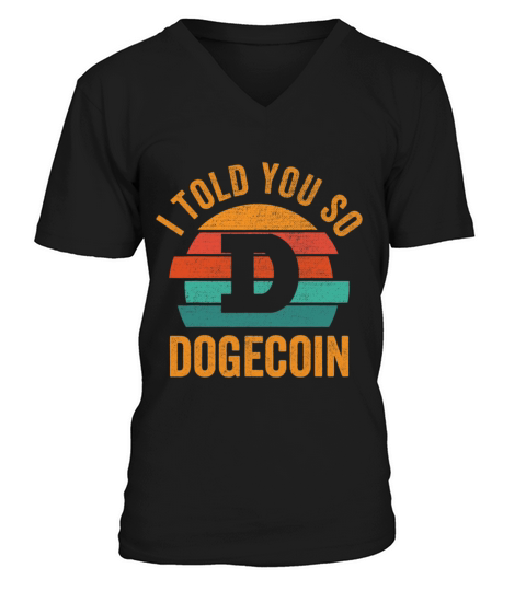 Dogecoin Crypto I Told You So Vintage Dogecoin V-Neck T-shirt