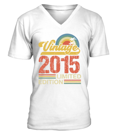 Retro Vintage 2015 Limited Edition V-Neck T-shirt