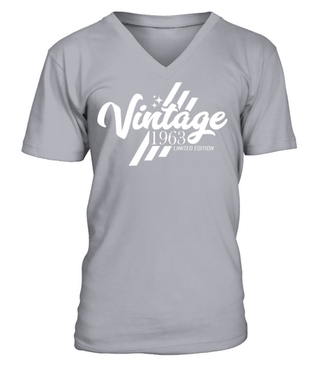 Vintage 1963 Birthday Vintage Sayings V-Neck T-shirt