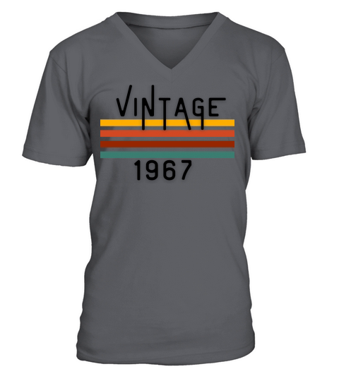 Vintage 1967 50th Birthday Fiftieth Gift V-Neck T-shirt
