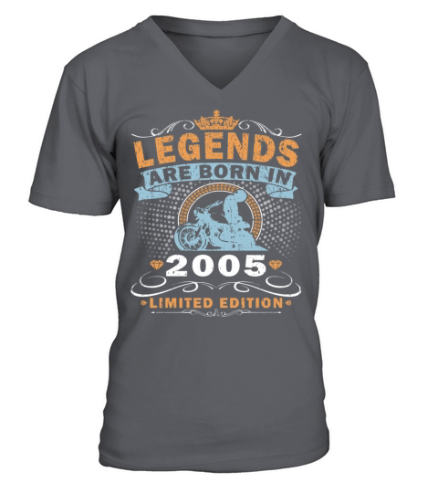 Vintage motorcycle 2005 18th anniversary V-Neck T-shirt