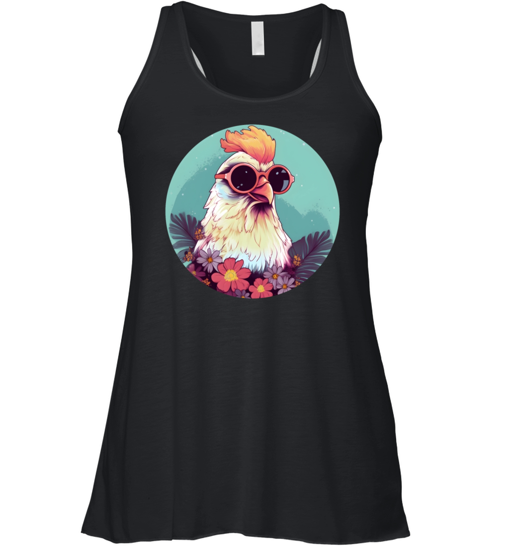 80s 90s Chicken Lovers Vintage Women's Flowy Tank Top