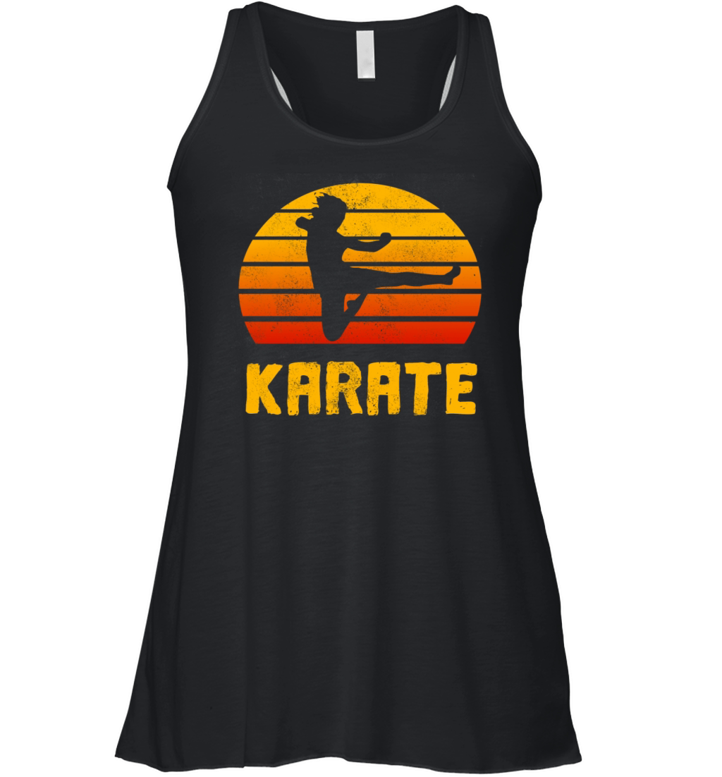 Karate Retro Vintage Design Women's Flowy Tank Top