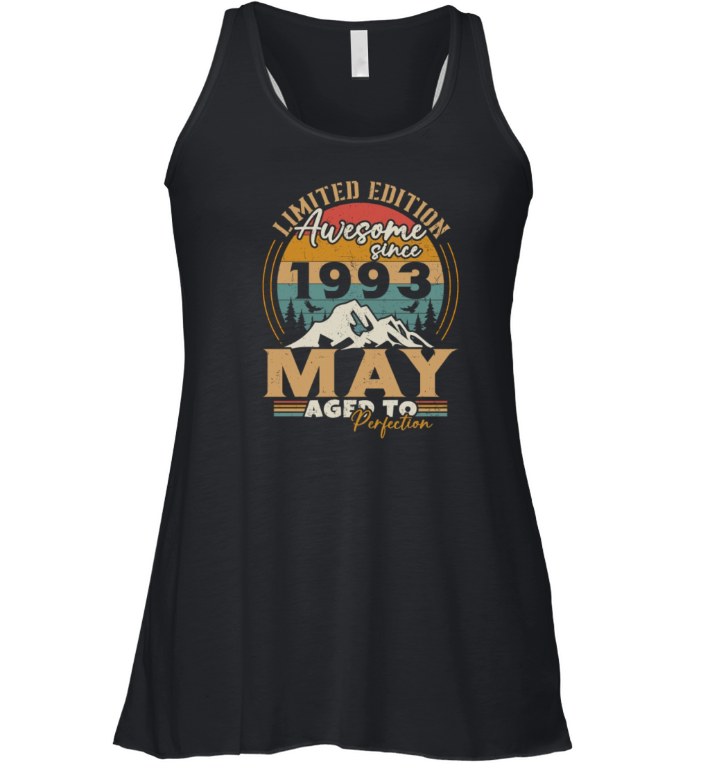 Vintage Born In May 1993 Birthday Gift Women's Flowy Tank Top