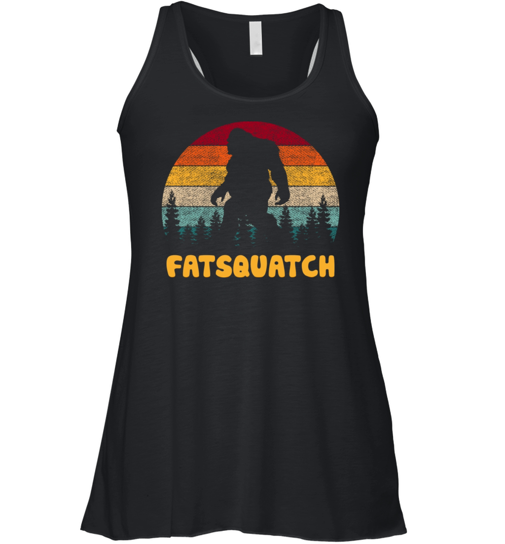 Vintage Fatsquatch Funny Bigfoot Sasquatch Women's Flowy Tank Top