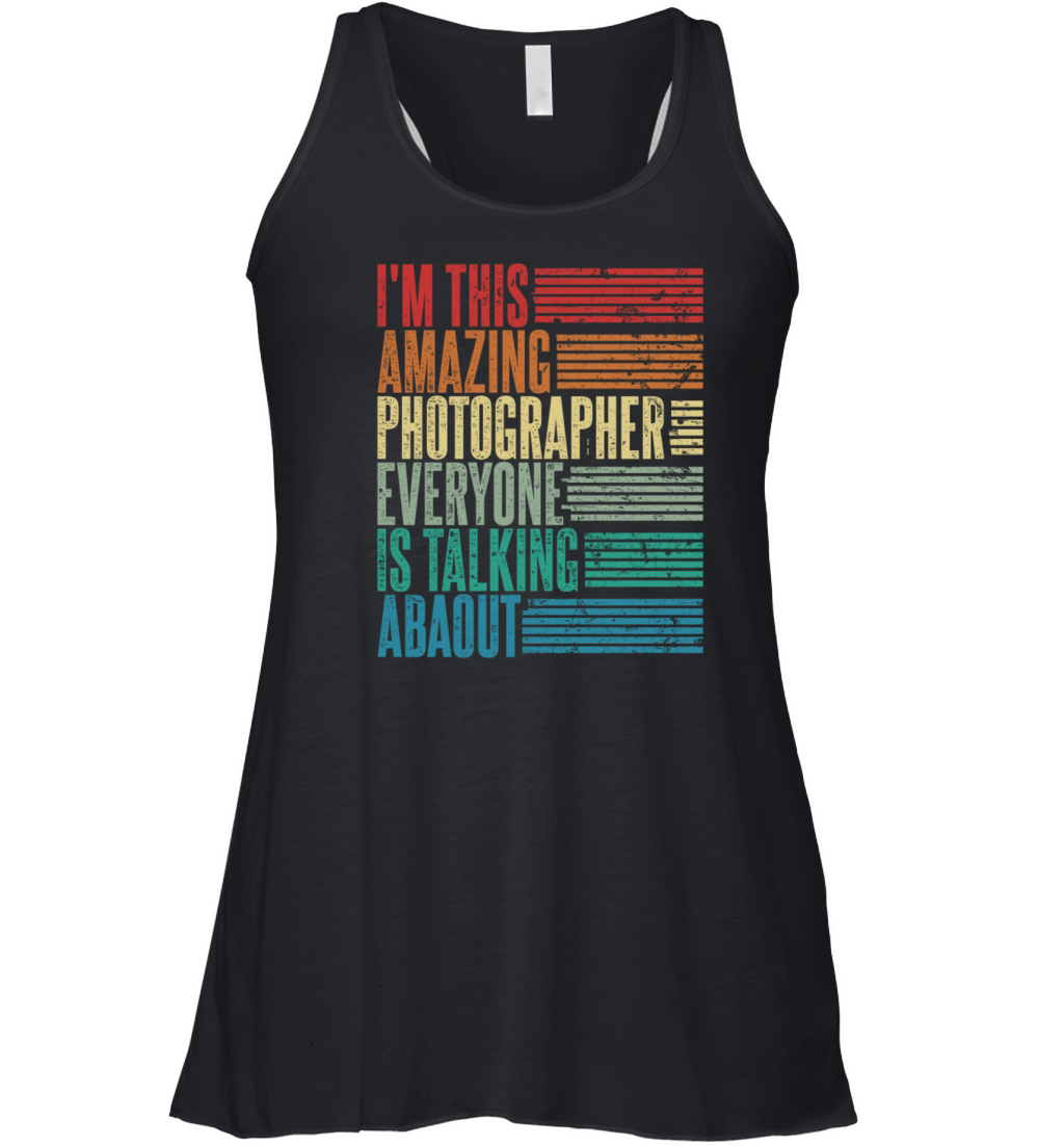 Vintage Photographer Profession Gift Retro Women's Flowy Tank Top