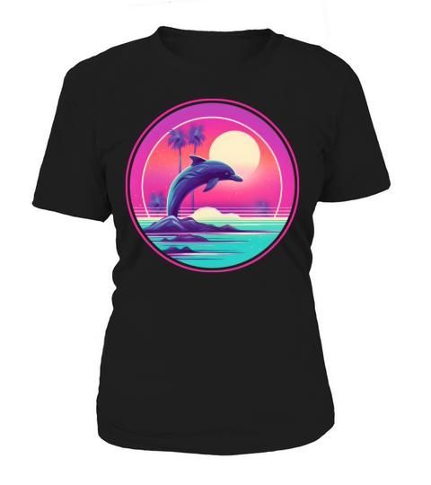 Vintage 80s 90s Style for Dolphin Lovers Women's T-Shirt