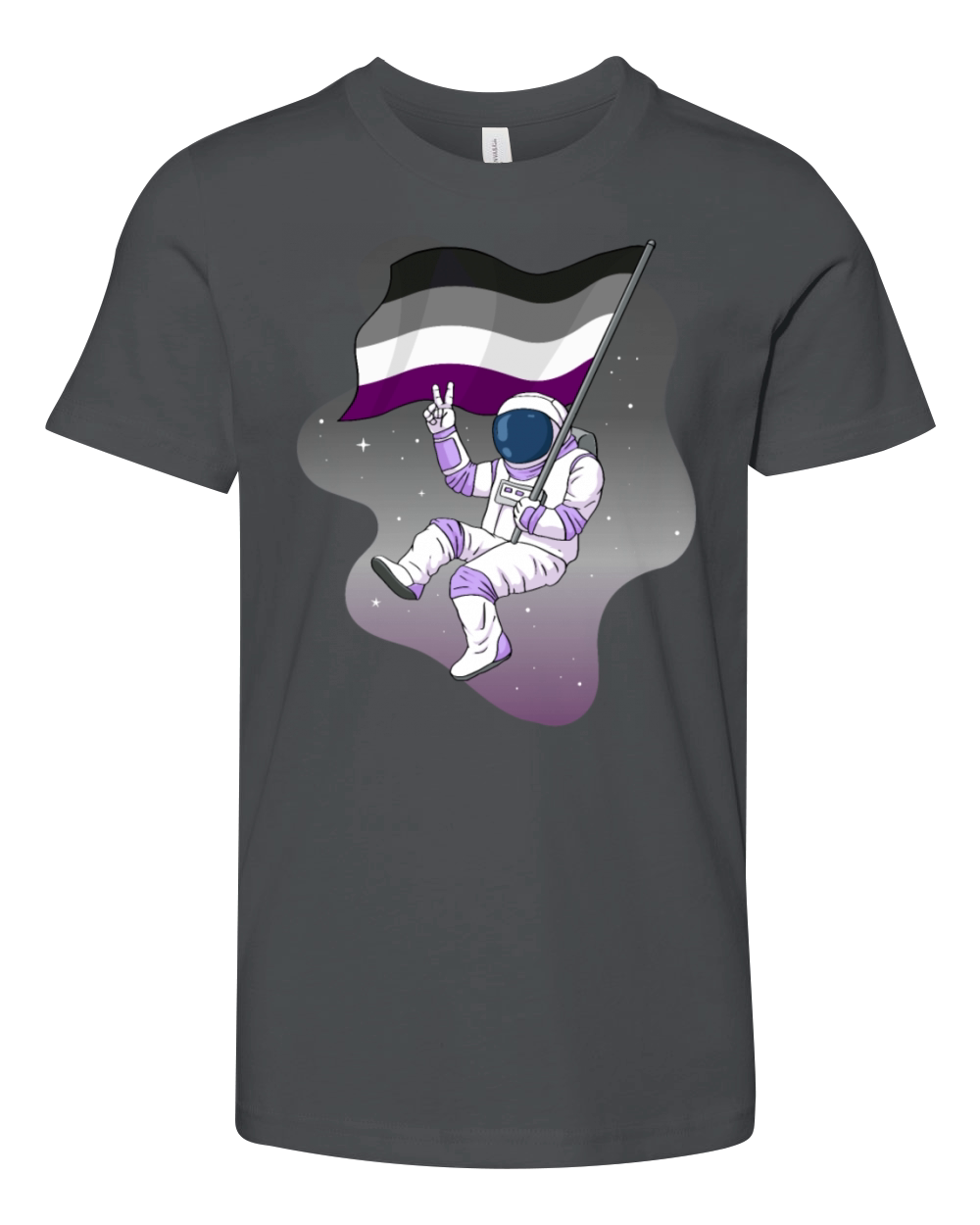 Asexual Pride Ace Flag Space Astronaut Subtle Youth Unisex Jersey Tee