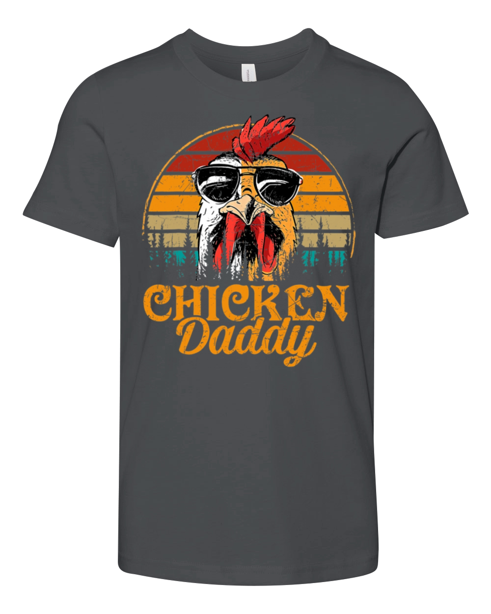 Chicken Daddy Vintage Poultry Farmer Funny Father Youth Unisex Jersey Tee