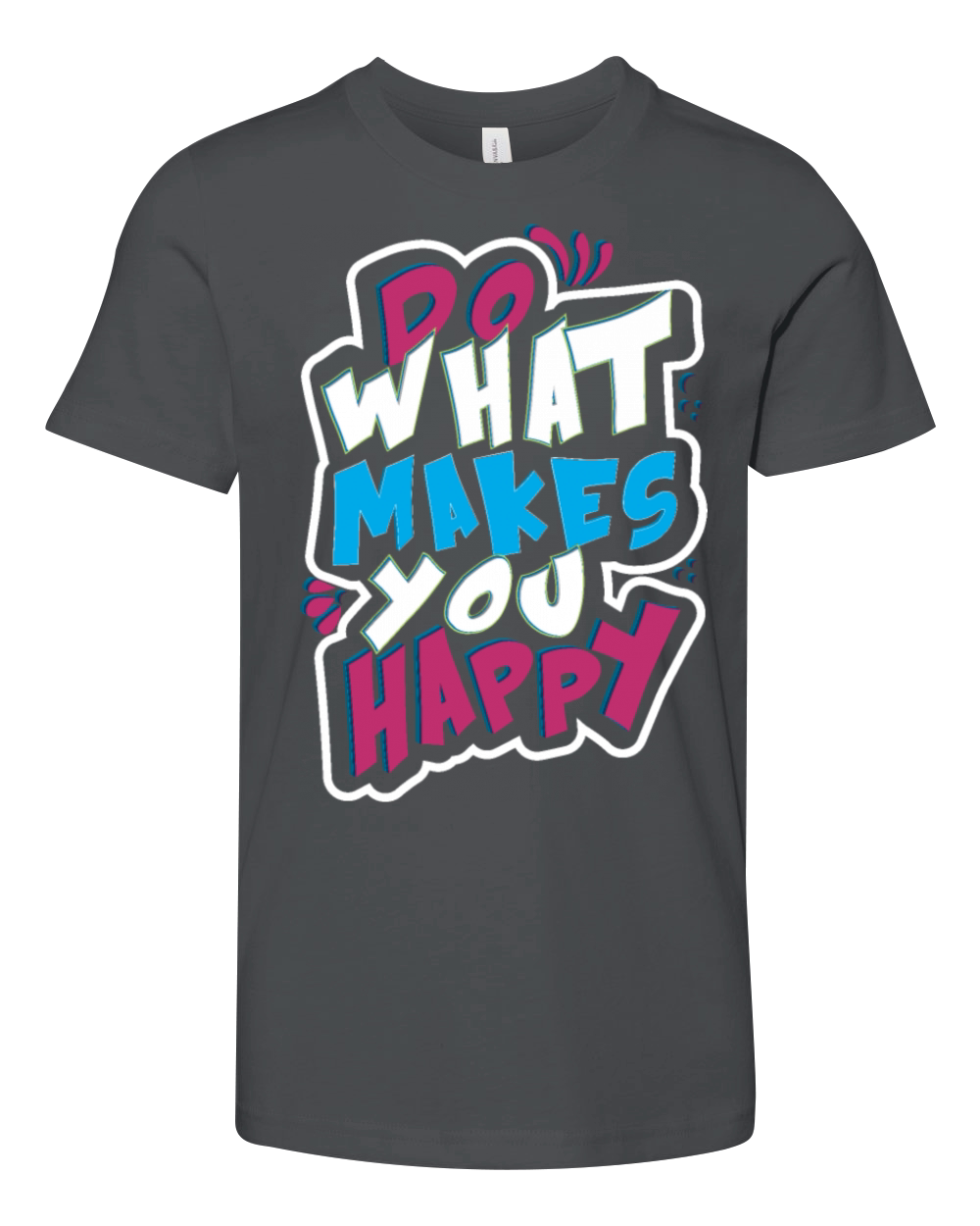 do what makes you happy vintage Youth Unisex Jersey Tee