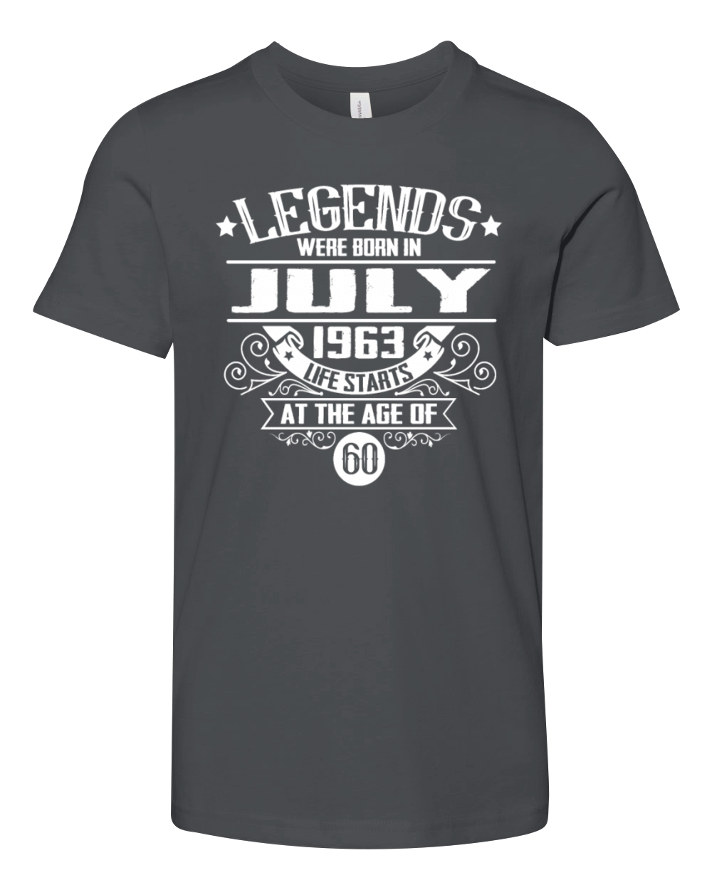 Legends Were Born in July 1963 Youth Unisex Jersey Tee