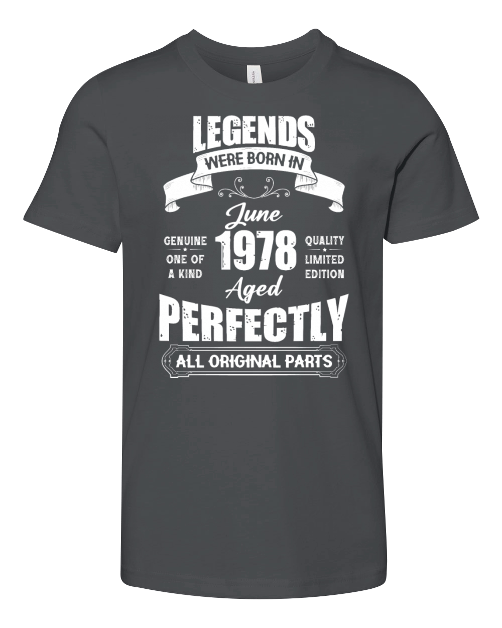 Legends Were Born In June 1965 Birthday Youth Unisex Jersey Tee