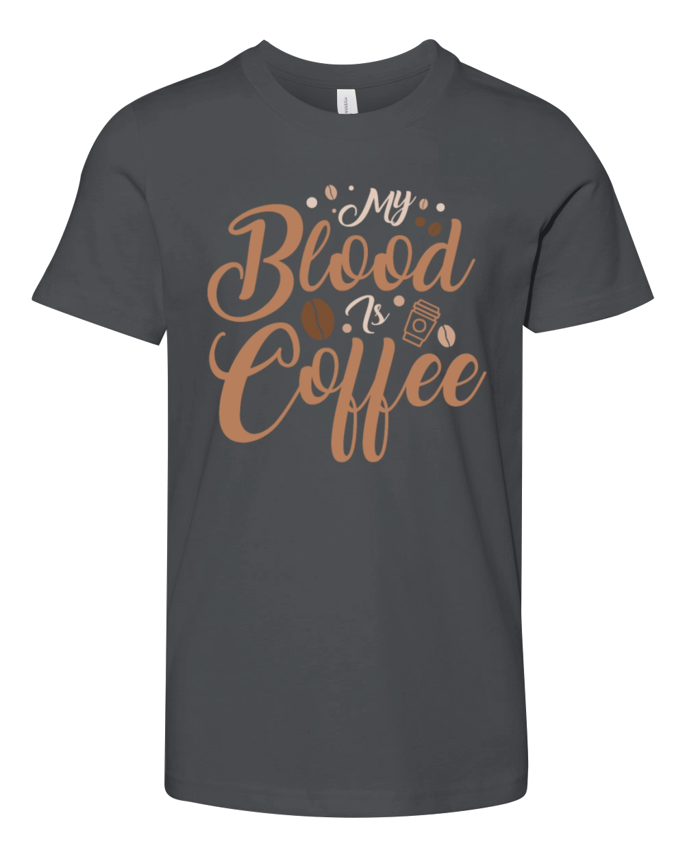 My Blood is Coffee Barista Queen Latte Art Coffee Youth Unisex Jersey Tee