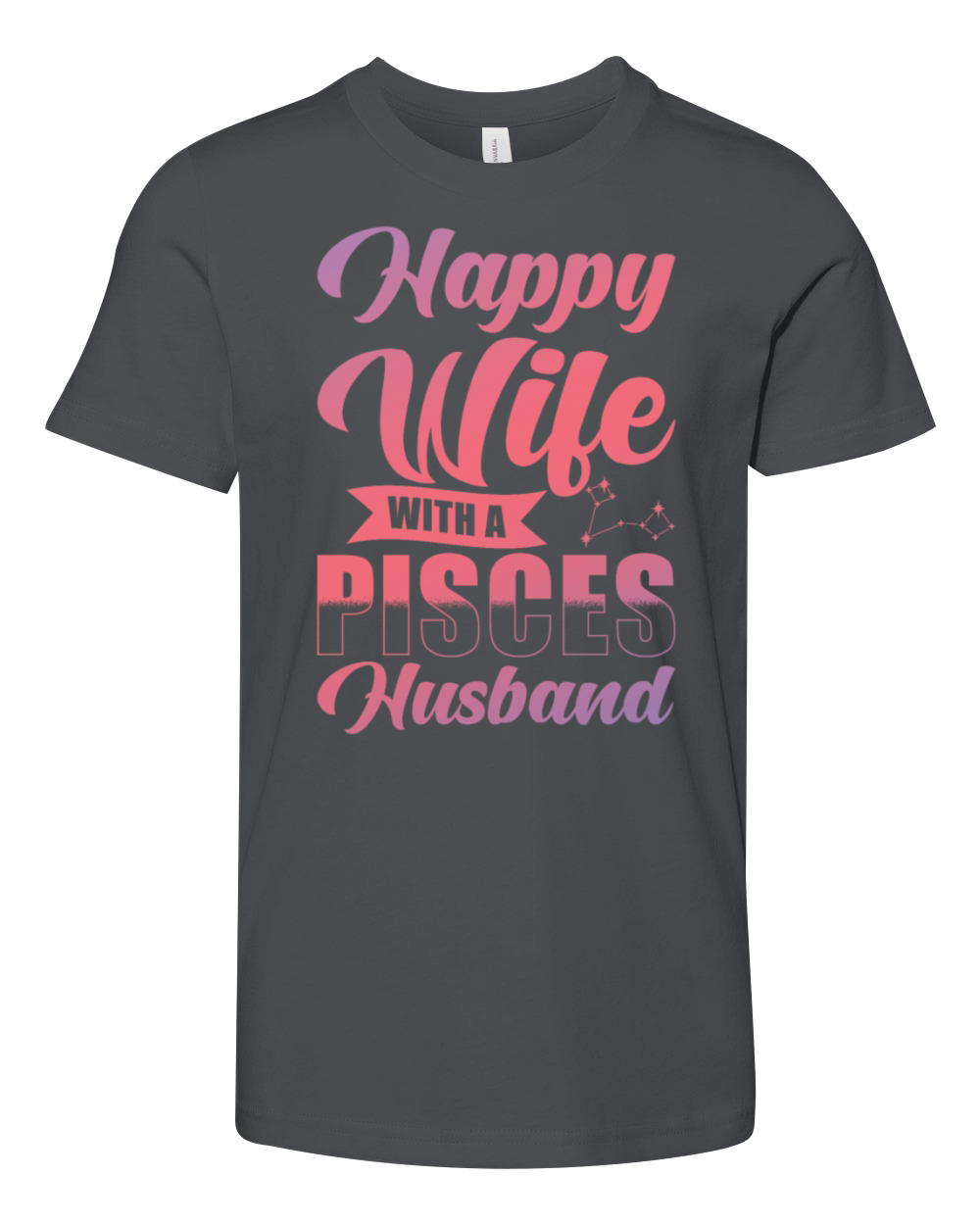 Pisces Zodiac Happy Wife with a Pisces Husband Youth Unisex Jersey Tee
