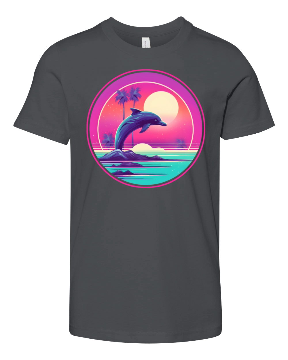 Vintage 80s 90s Style for Dolphin Lovers Youth Unisex Jersey Tee