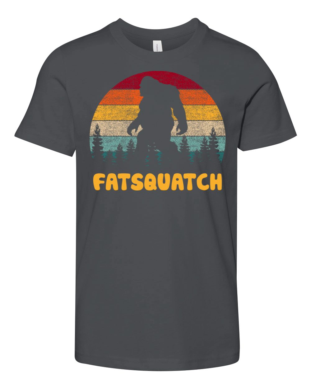 Vintage Fatsquatch Funny Bigfoot Sasquatch Youth Unisex Jersey Tee