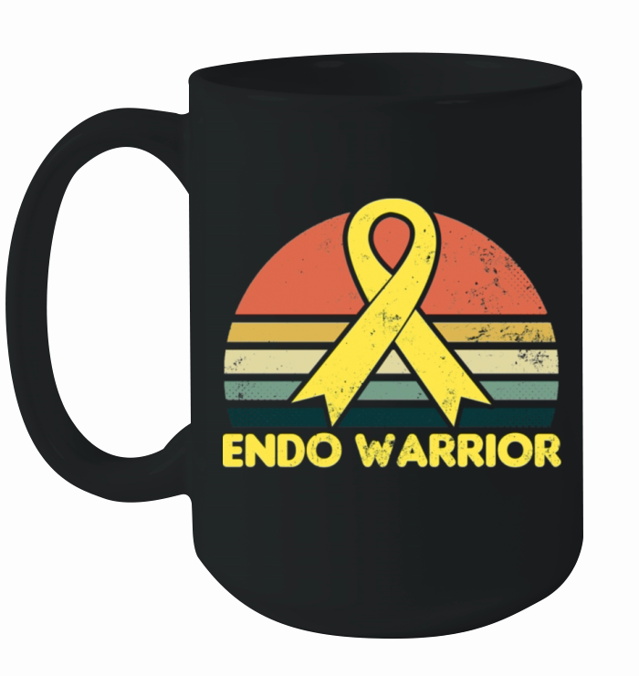 Endometriosis Shirt Vintage Retro Sunset Gift Ceramic Mug