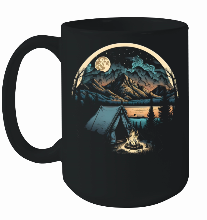 Light Blue Night Ceramic Mug
