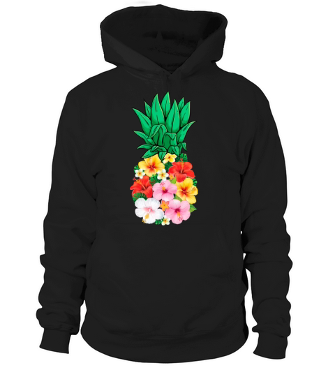 Hawaiian Pineapple Flower Aloha Vintage Hawaii Hoodie Unisex