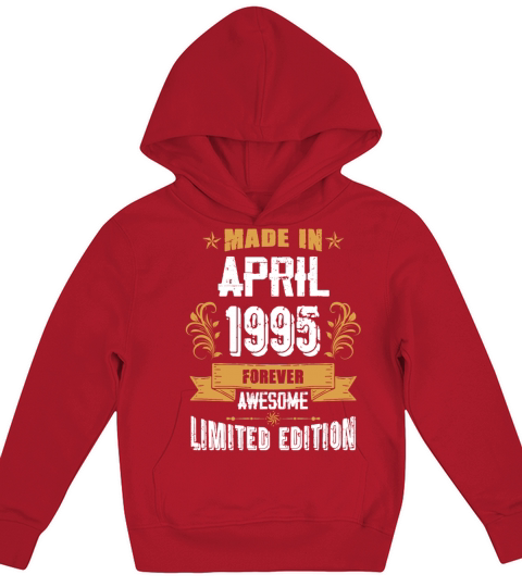 April 1995 Vintage Birthday Present Kids Hoodie