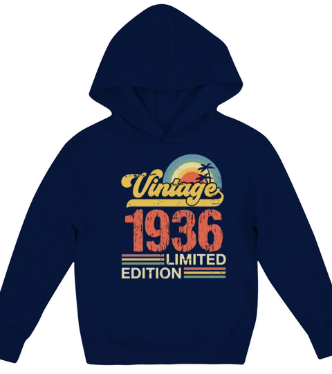 Retro Vintage 1936 Limited Edition Kids Hoodie