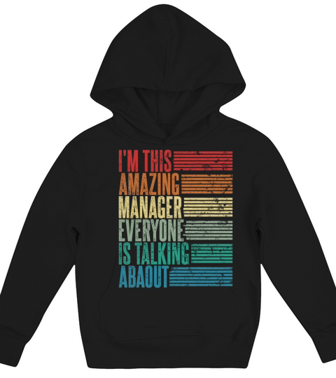 Vintage Manager Profession Gift Retro Kids Hoodie