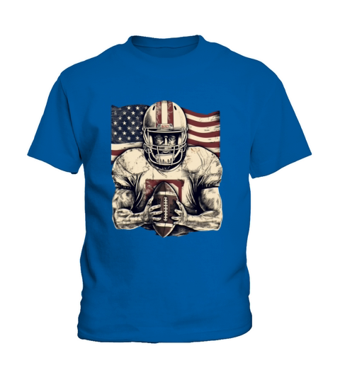 Football USA American Flag Vintage Gift Kids T-Shirt