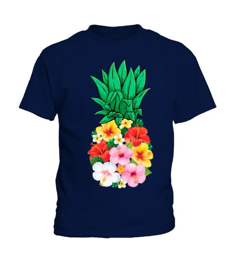 Hawaiian Pineapple Flower Aloha Vintage Hawaii Kids T-Shirt